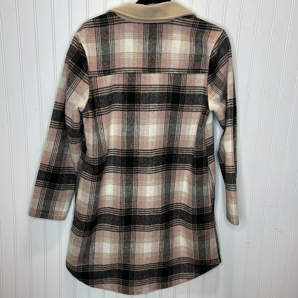 Melloday Long Button Up Shacket Size Medium - Picture 6 of 10